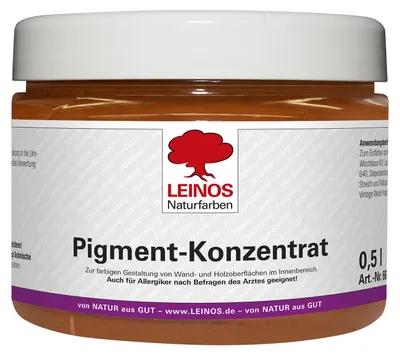 Produktbild von LEINOS Pigment Pompejanisch-Rot 0,5 l für Naturfarben innen, zum Abtönen