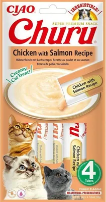 Produktbild von Inaba Cat Churu Chicken & Salmon 4 x 14 g