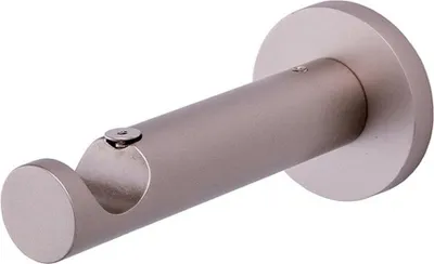 Immagine prodotto di MDEKOR supporto a parete 1 binario cromo opaco P supporto a parete argento opaco con piastra di montaggio in metallo per binario per tende 19 mm