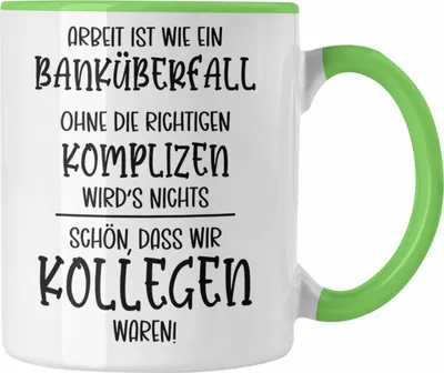 Produktbild von Trendation - Jobwechsel Tasse Geschenk Kollegen Kollegin Abschied Abschiedsgeschenk Neuer Job Kaffeetasse Geschenkidee (Grün)