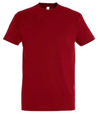 Image de SOLS - T-shirt « Imperial » pour hommes/femmes unie, coton filé à l'anneau LT2562 (S) (rouge chili)