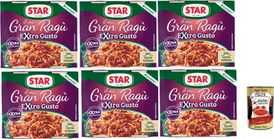 Produktbild von Star il mio Gran Ragù Extra Gusto mit 100% italienischem Fleisch, N.1 in Italien, 6x Packung mit 2 Dosen à 180g + Italian Gourmet polpa 400gr