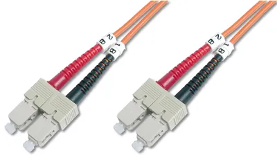 Image de Câble patch à fibres optiques SC Duplex SC Duplex OM2 DIGITUS 10,0 m
