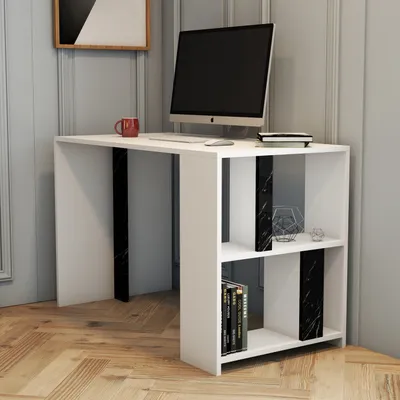 Obrázok produktu pre Skye Decor, PC stolík - Limba (biela + ?ierna)