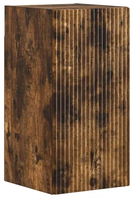 Image de vidaXL Armoire murale de salle de bain ARNHEM, imitation chêne fumé, 30 x 31 x 59 cm