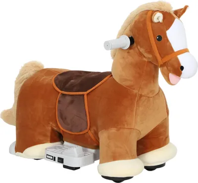 Produktbild von AIYAPLAY Kinder Elektroauto in Pferdform, 6V Kinderfahrzeug mit Musik, Fußpedal
