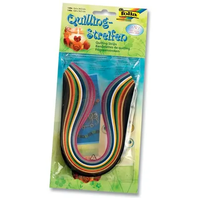 Image de Folia Bandes de Quilling, 280 pièces, 2 diff. Tailles, 14 couleurs