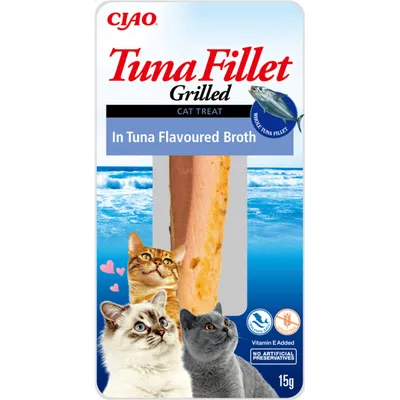 Produktbild von Inaba Ciao Thunfischbrühe 15g Natürlicher Katzensnack Gegrilltes Thunfischfilet