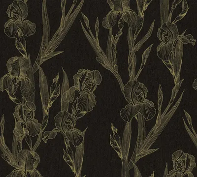 Produktbild von Daniel Hechter Blumentapete florale Tapete Vliestapete schwarz gelb 10,05 m x 0,53 m