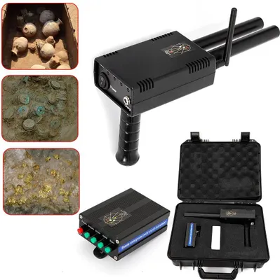 Obrázek produktu pro Treasure Hunter, ruční detektor kovů Dual Sample for gold, hloubka detekce 20 m, dosah hledání 1000 m, černý