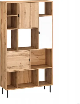 Produktbild von Bücherregal auf Metallbeinen in Eiche / Weiß