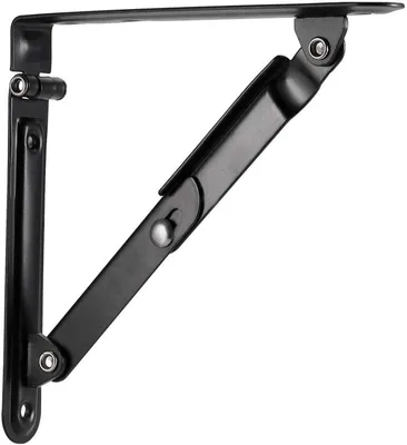 Productafbeelding van Opvouwbare Beugel - Klapbeugel Wandsteun - Ruimte Besparen - Uitschuifbare Arm - 150 mm - Zwart