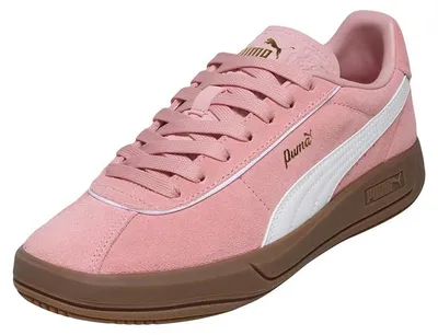 Productafbeelding van Puma dames sneakers, model Club Klassika, kleur Rosy Outlook, wit met goud, maat 38 EU