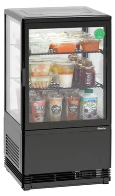 Image de Mini vitrine réfrigérée 58 litres noire