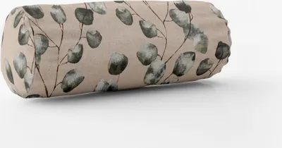 Produktbild von SCHÖNER LEBEN. Kissenhülle Eukalyptus Leaves Eukalyptusblätter natur Größe 15x40cm (ØxB) Nackenrolle 15x40cm (ØxB) Nackenrolle Größe