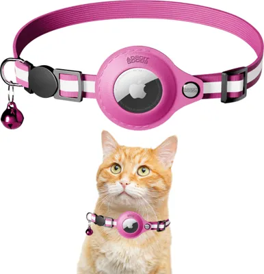 Obrázek produktu pro AdroitGoods Airtag obojek pro kočky/psy - růžový - Gps Tracker Pet - vhodný pro Apple AirTag
