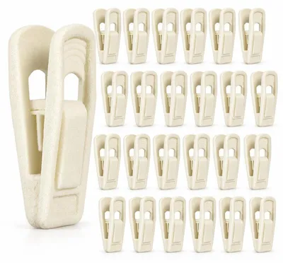 Produktbild von 24er Set Kleiderbügel Clips, Samt Hosenklammern für Hosen, Röcke und Babykleidung, rutschfeste Kleidungshalter, praktische Schrankaufbewahrung