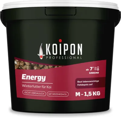 Produktbild von KOIPON Energy 1,5kg 6mm Winterfutter für Koi & Goldfische sinkend