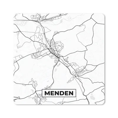 Produktbild von MuchoWow® Mauspad Mousepad Menden - Stadtplan - Karte 20x20 cm - Mousepads - Maus Mat - Pad - Mausunterlage - Desk Mat - Bureauartikeln