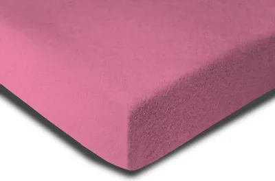 A close-up of a pink fleece bedsheet.
