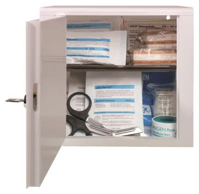 Produktbild von SÖHNGEN Erste Hilfe Schrank PICCOLO 5001024 DIN 13157 gefüllt weiß