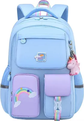 Obrázek produktu pro ASKSA Sladké školní tašky pro dívky Kawaii Batoh do školy pro dívky 3.-5. třídy Teenager Školní batoh, modrý