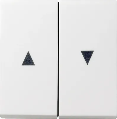 Produktbild von Gira Wippe 2fach mit Pfeilsymbol System 55 reinweiß matt, 1 Stk.