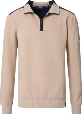 Produktbild von CASAMODA Herren Sweatshirt Troyer Zipper Regular-Fit Beige XXL
