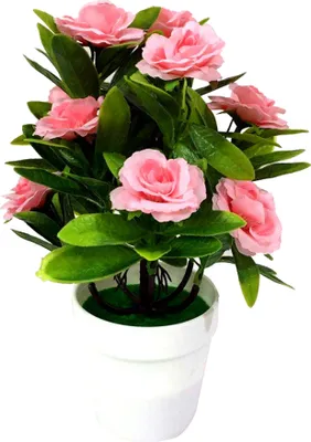 Produktbild von 1Set Rose Plant Topf Bonsai Garten Dekor-(Rosa)