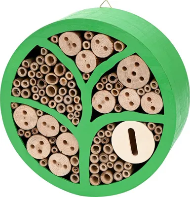 Produktbild von AniOne Insektenhotel rund Nisthilfe für Wildbienen, Brutaufzucht & Überwinterung