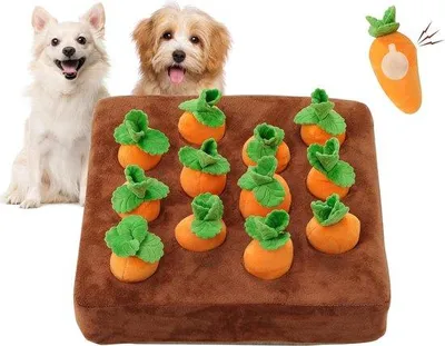 Produktbild von 35x35cm Hausdienerspielzeug für Hunde - Aktivitätspuzzle - Naturstoff - Hundeabenteuer - 12 Radijsjes