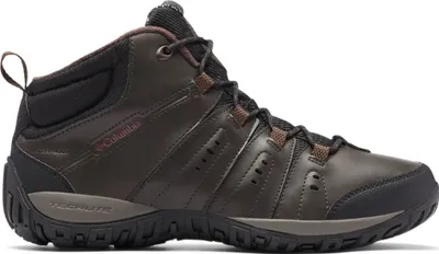 A single brown Columbia hiking boot is shown from the side against a white background.