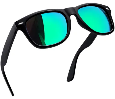 Produktbild von Joopin Rechteckige Grüne Sonnenbrille Herren Polarisiert Spiegele UV400