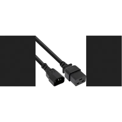 Produktbild von InLine Netz Adapterkabel, IEC-60320 C14 auf C19, max 10A, 2m, 2 m, C14-Koppler, C19-Koppler