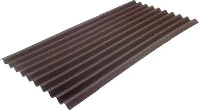 Produktbild von Onduline® Bitumenwellplatte Base mit Sinus Profil 95/38 braun 2000 mm x 855 mm x 2,6 mm