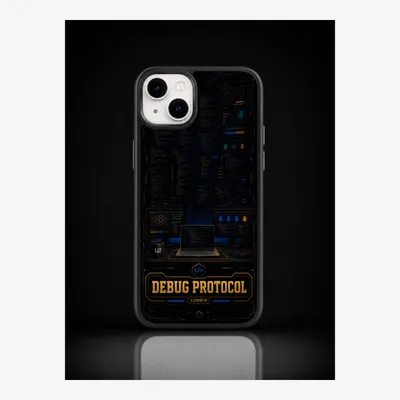 Imagen del producto de Funda para iPhone 14 Plus, carcasa protectora para teléfono móvil con diseño de depuración – LUNØIR ©