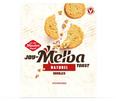 Imagen del producto de Van der Meulen Melbatoast Naturel Rondjes 90g – tostadas ligeras y crujientes