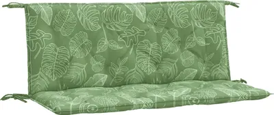 Produktbild von vidaXL Gartenbank-Auflagen 2 Stk. Blattmuster 120x50x7 cm Stoff