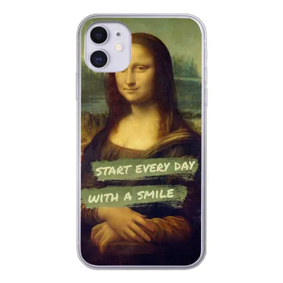 Produktbild von MuchoWow® Handyhülle Schutzhülle Hülle für iPhone 11 Mona Lisa - Zitat - Da Vinci Silikon Softcase Handy Hülle - Handytasche