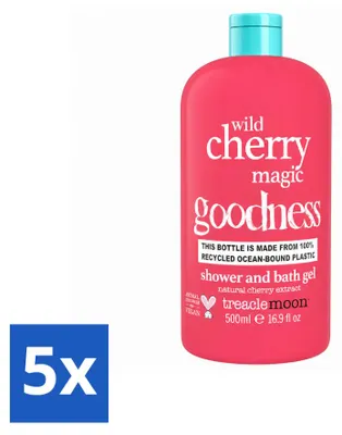Produktbild von 5 x Treaclemoon Douchegel Wild Cherry Magic - 500 ml - Vorteilspackung - 5 Stücke