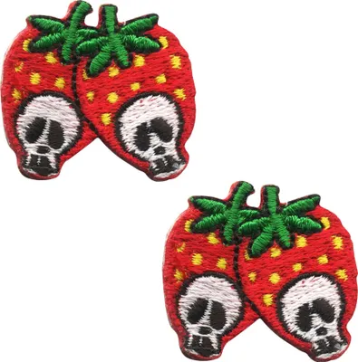Produktbild von Aufnäher -Totenkopferdbeeren - 2er Set - Patch