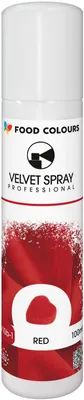 Zdjęcie produktu dla Zamsz w Sprayu Food Colours New Velvet 100ml Czerwony - Barwnik Spożywczy do Tortów i Deserów