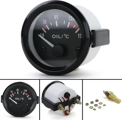 Produktbild von Premium Zusatzinstrument Öl Temperatur 52mm Youngtimer Klassik Schwarz