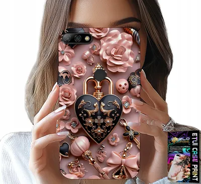 Produktbild von Fall Für Huawei Y7 2018 - Feminine Designs Vorhängeschloss Herz Fall + Glas