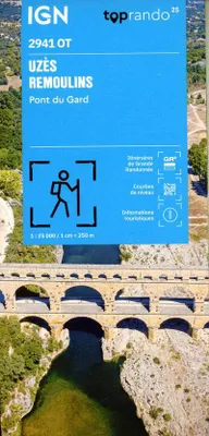 Produktbild von Landkarte für das Gebiet Uzès Remoulins, Kartennummer 2941OT