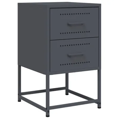 Produktbild von Nachttisch Anthrazit 36x39x60,5 cm Stahl
