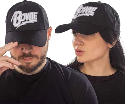 Produktbild von David Bowie - Baseball-Mütze Logo für Herren/Damen Uni RO6211 (Einheitsgröße) (Schwarz)