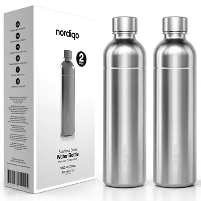 1L RVS-Flasche für Aarke Carbonator 3, SodaStream Duo, Terra