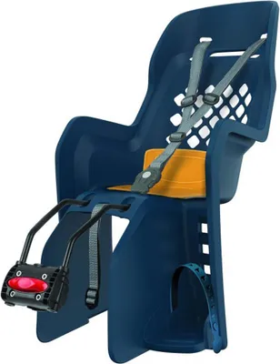 Immagine prodotto di POLISPORT Joy FF Seggiolino posteriore per bambini per montaggio su telaio - Denim/giallo