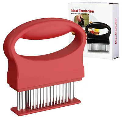 Fleischklopfer mit 48 Edelstahlmessern, Zartmacher für Steak & Schnitzel